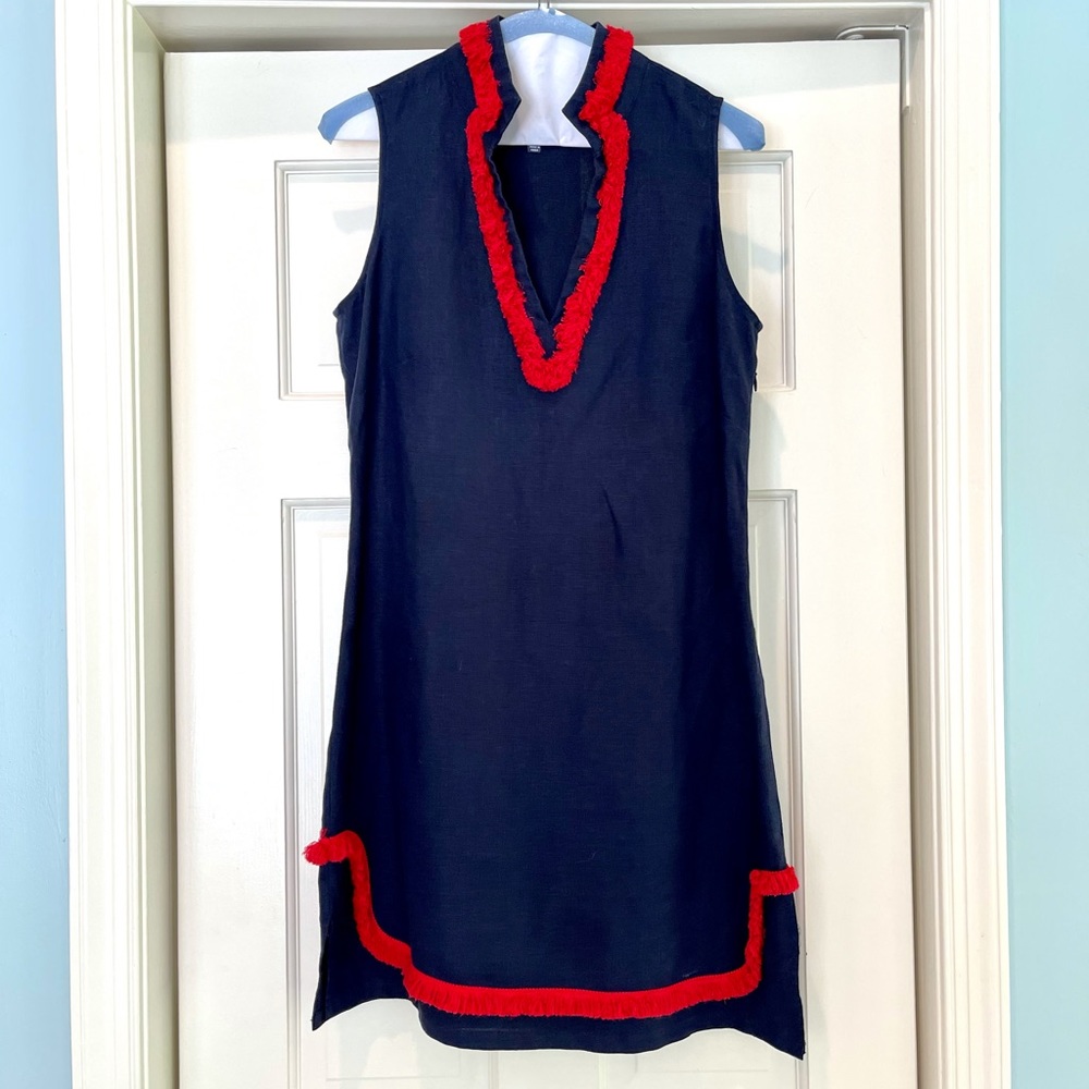 NWOT Sail to Sable Navy/Red Classic Tunic Dress